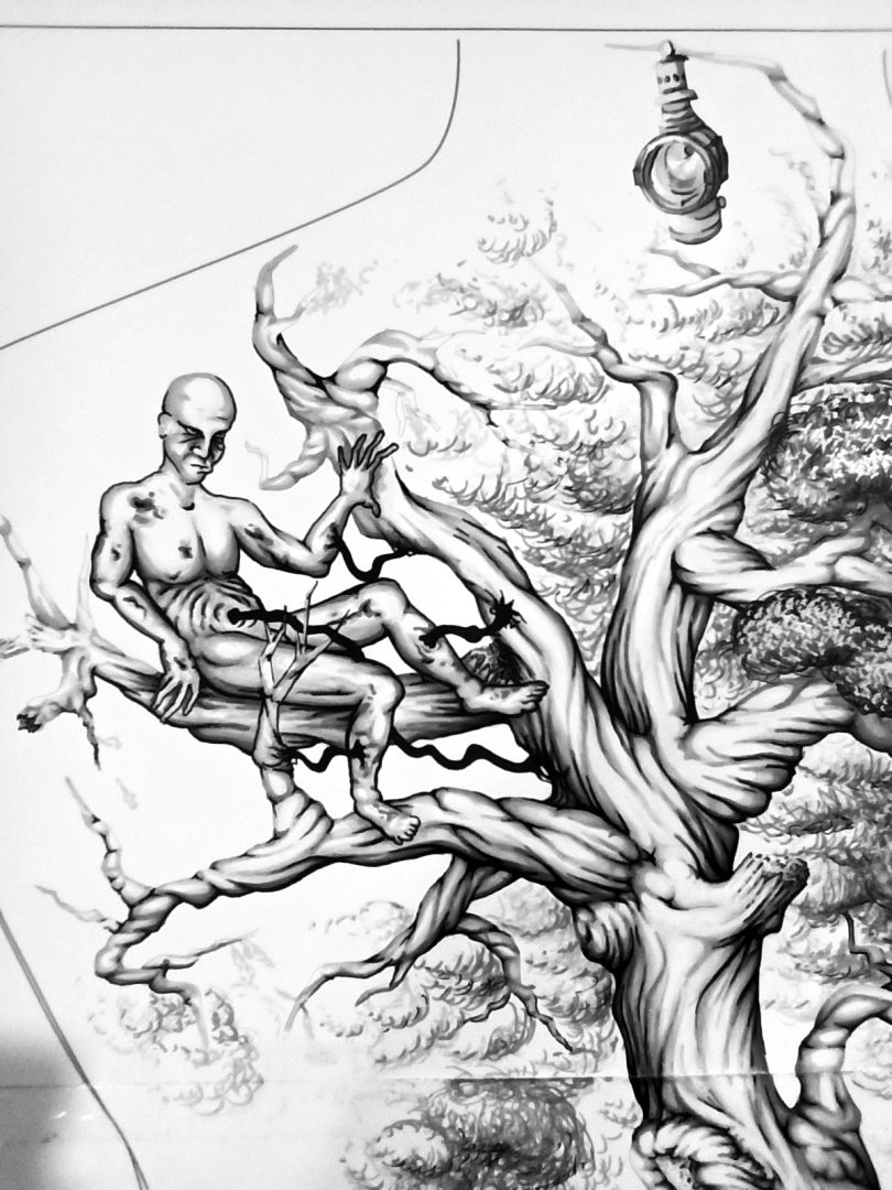 Backpiece "Tree & Human" Rücken-Tattoo Sketch Teil 1