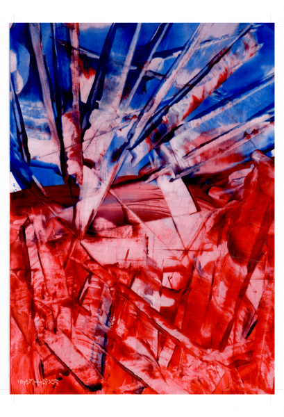 Red Blue Abstract