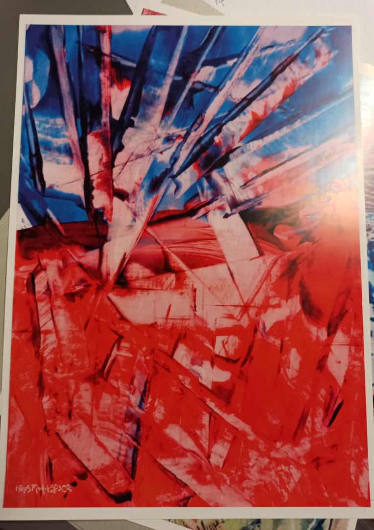 Red Blue Abstract 03 Poster Full